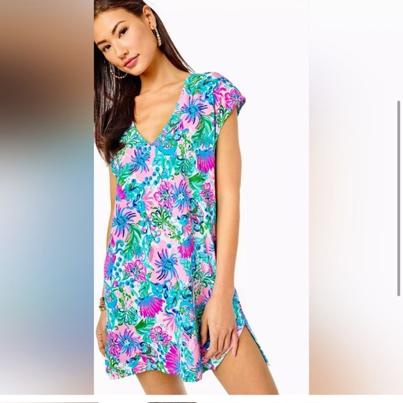 NWT Lilly Pulitzer Talli Cover Up Mandevilla Baby Paradise Petal - Picture 3 of 4